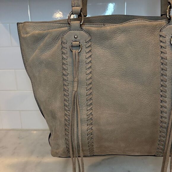 Rebecca Minkoff Bag Purse Handbag Leather Boho Nubuck Tote Bag Pocketbook - Picture 2 of 16